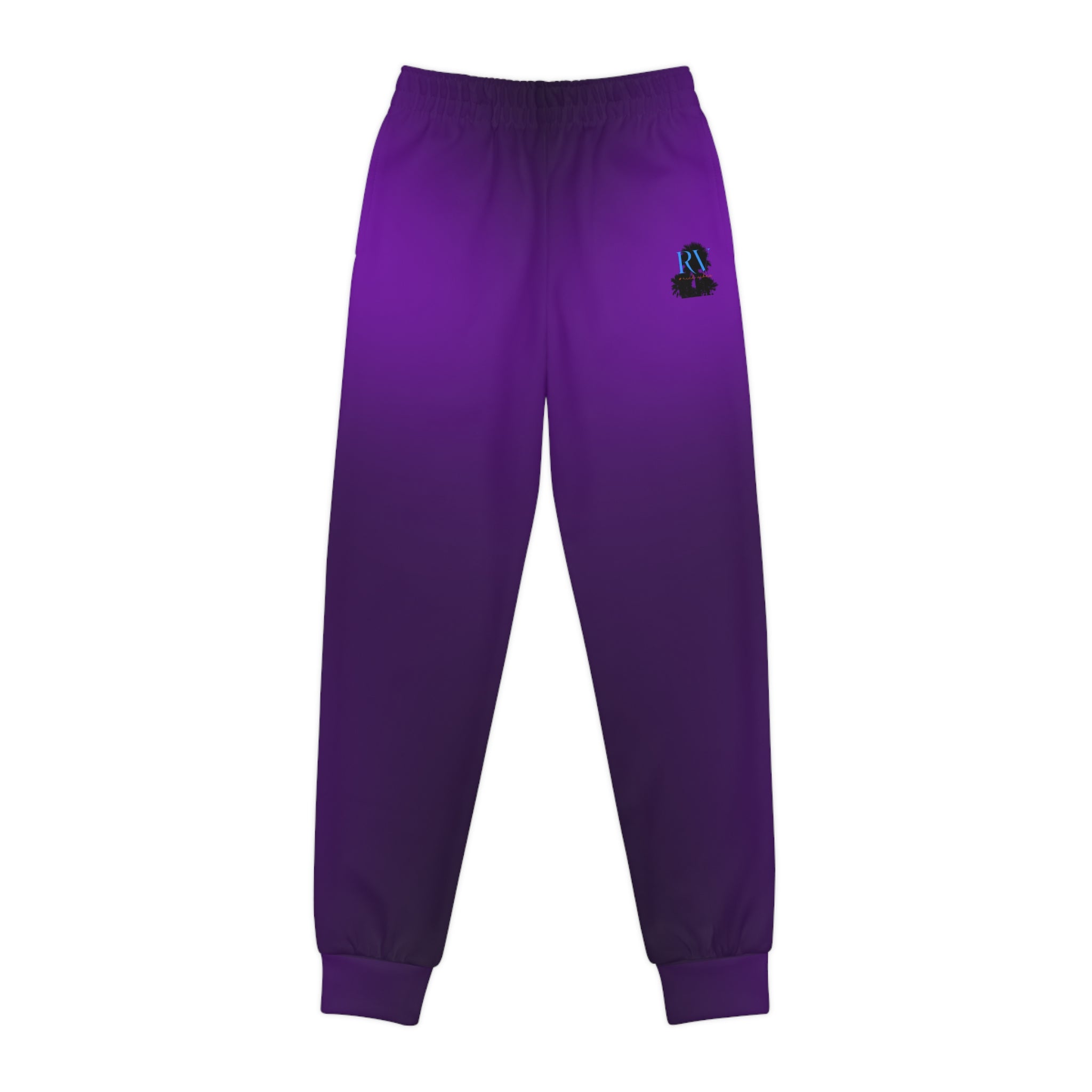 Rich Vibes RV Palm Tree Royal Purple - Youth Joggers (AOP)